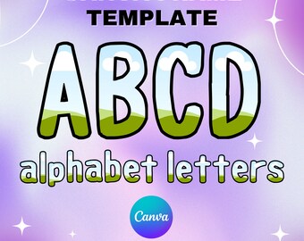 Canva Letters Frame, Canva Frame Alphabet Vorlage, GROSSBUCHSTABEN und Zahlen, Fotobuchstaben hinzufügen Bearbeitbare Canva Letters Vorlage_16