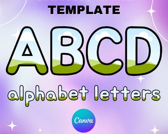 Canva Letters Frame, Canva Frame Alphabet Vorlage, GROSSBUCHSTABEN und Zahlen, Fotobuchstaben hinzufügen Bearbeitbare Canva Letters Vorlage_19