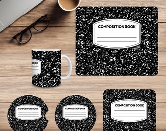 Composition Pattern Mug Mouse Pad and Coaster Set, Back To School Gift, Teacher Appreciation Gifts, TEACHER Appreciation Sublimation_4