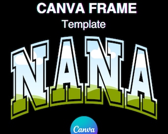 NANA Canva Frame Template, Mother's Day Mom Fill Your Own, Add Background, Easy Drag and Drop Download