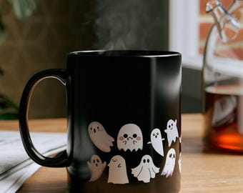 Cute Ghost Mug Decor, Ghost design Cup, Halloween Ghost Mug, Funny Ghost Mug, Cute Ghost Gift, Spooky Mug, Sublimation Mug, Spooky Season