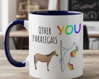 Funny Unicorn Paralegal Gift Mug: Personalizable Mug | Law Firm Mug | Legal Research Team Coffee Mug | Lawyer Assistant Mug Best Gift Idea