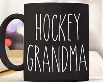 Taza de la abuela del hockey Regalos de la abuela del hockey para las tazas de café de la abuela del hockey