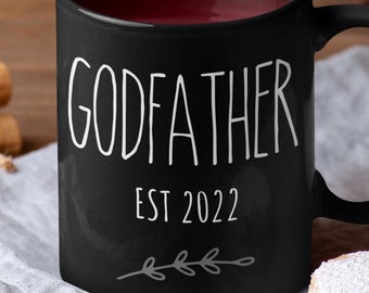 Godfather Coffee Mug Est 2022 Godfather Mug Est 2022 Godfather Proposal Mug New Godfather Gifts For New Godfather