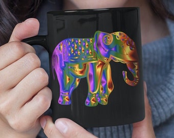 Cool Elephant Mug For Elephant Lover Gift Ideas For Her Black Or White Coffee Cup