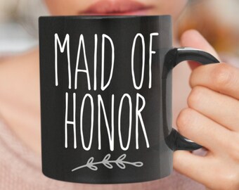 Taza de dama de honor, taza de café de dama de honor, regalos de dama de honor para dama de honor
