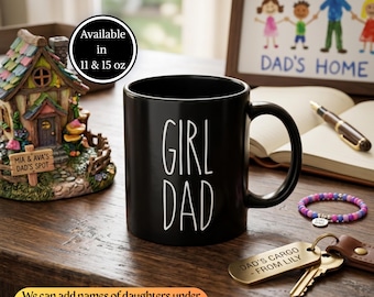 Taza para papá de niña: Regalo para papá primerizo de niña, anuncio de embarazo, taza para revelar el sexo del bebé, regalo del Día del Padre, papá de niñas, regalo para baby shower