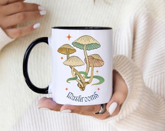 Mushrooms Coffee Mug Cute Vintage Mugs Mushroom Coffee Mugs Fungi Decor Gifts For Her Gift For Him Mushroom Lovers Ideal for Work And Home