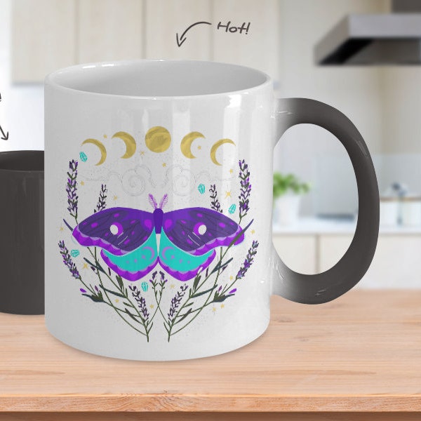 Mug papillon thermoréactif Mug papillon thermorégulateur Mug papillon thermoréactif Mug papillon thermorésistant