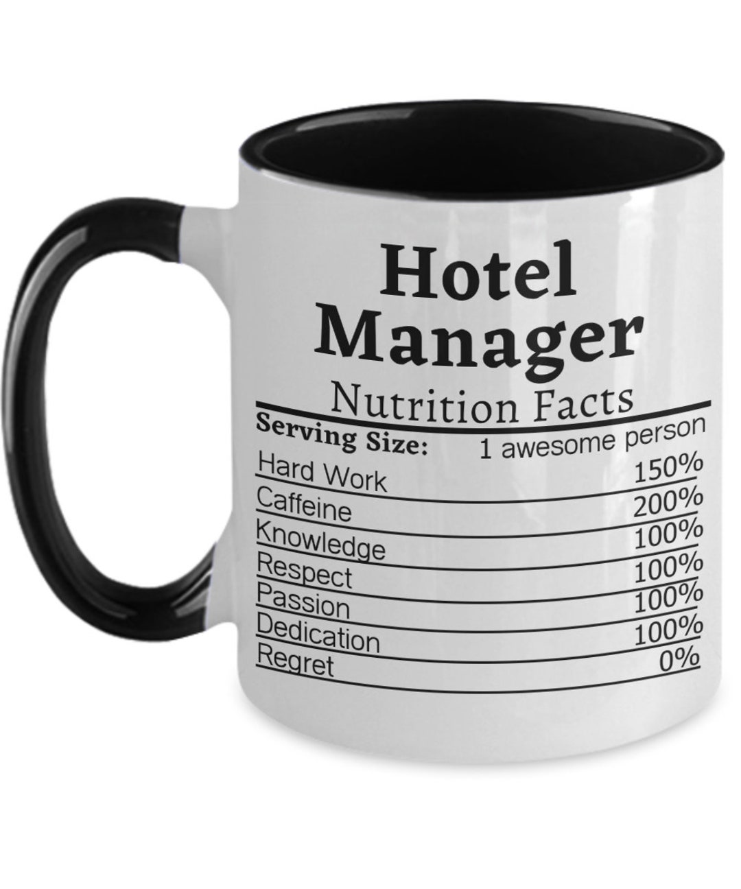 Hotel Manager Mug Hotel Manager Nutrition Facts Mug Best Hotel Manager
