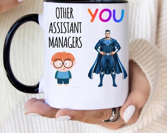 Assistant Manager Appreciation Mug Office Gag Gift, Fun Coffee Cup with Humor, Unique Desk Decor