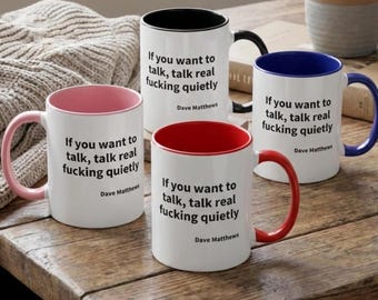 Tazza con citazione divertente di Dave M "Parla davvero, fottutamente a bassa voce" - Regalo irriverente per lui in ufficio - Tazza da caffè per la mattina arrabbiata - Tazza regalo divertente con meme virale