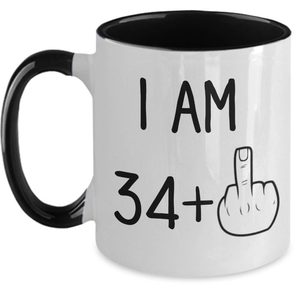 Funny 35th Birthday Mug 35th Birthday Gift For 35th Birthday Coffee Mug Middle Finger Mug