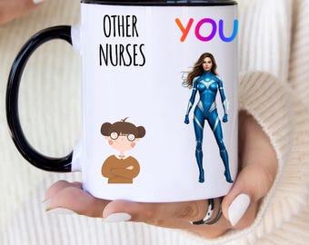 Koffiemok verpleegkundige waardering, grappig cadeau voor verpleegkundigen, mok zorgverlener, unieke verplegingsbeker voor koffieliefhebbers