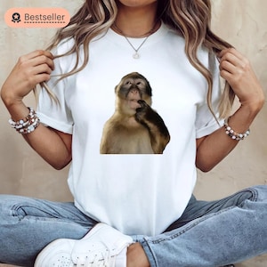Chemise meme drôle de singe : Humour Brainrot, singe qui pense, oeil latéral, Xing Xing, pas mon cirque, chemise impertinente sarcastique, cadeau sarcastique pour elle