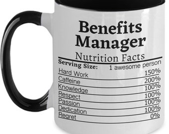 Benefits Manager Mug Benefits Manager Nutrition Mug Best Benefits Manager Appreciation Benefits Manager Gift For Benefits Manager Coffee Mug