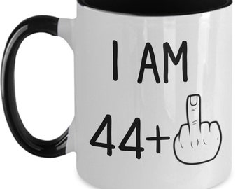 Funny 45th Birthday Mug 45th Birthday Gift For 45th Birthday Coffee Mug Middle Finger Mug