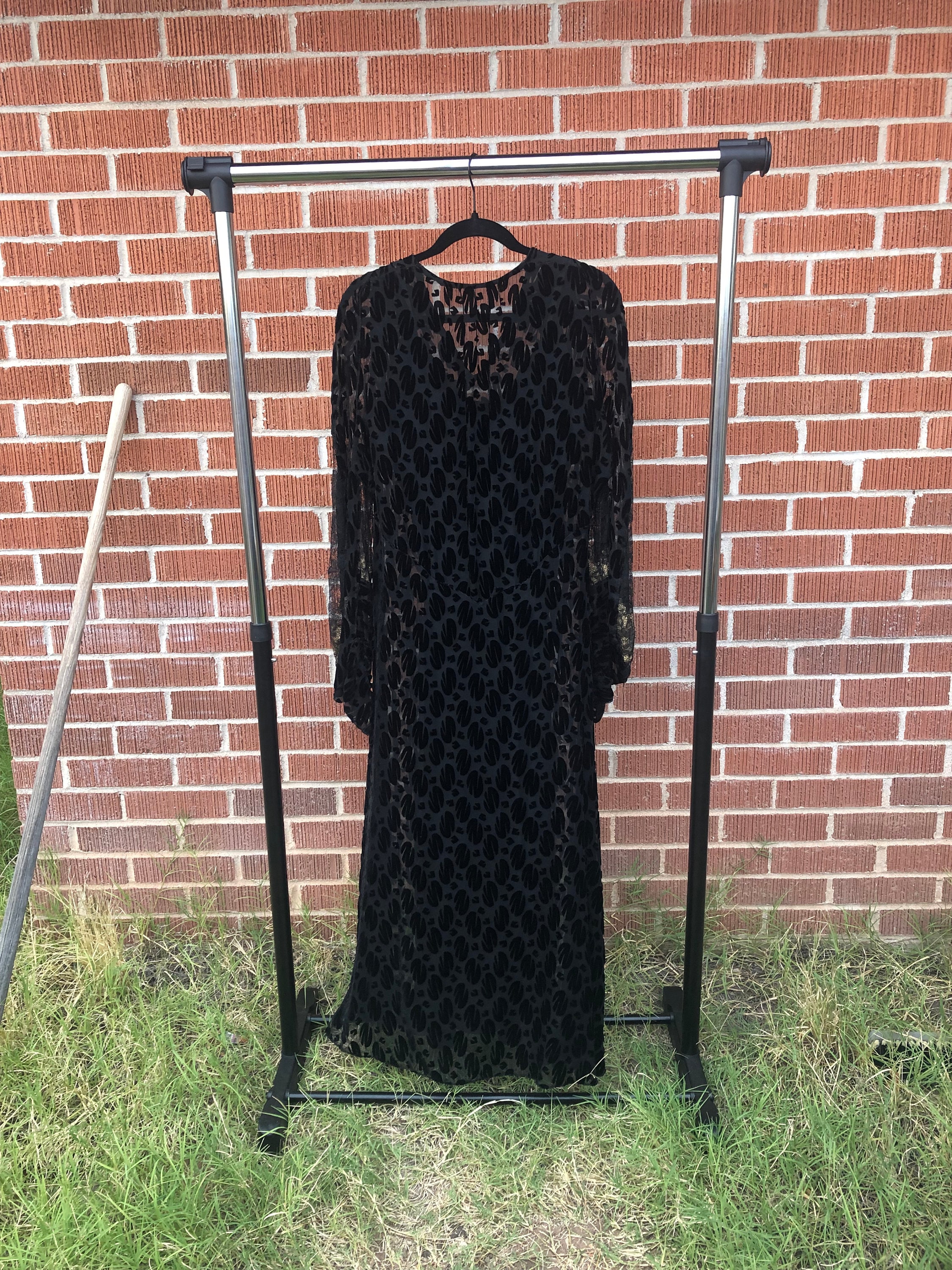 Stunning Vintage 1930s Black Burnout Velvet Dress! - Etsy