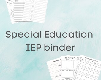 Special Education Planning Bundle (fillable) - Etsy