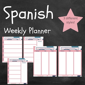 Spanish Weekly Planner
