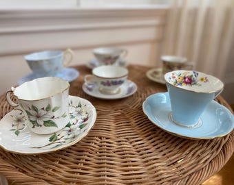 Vintage Floral Teacup: Rose, Dogwood, Daisy Designs