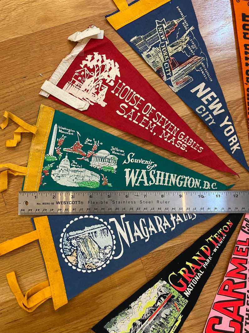 Various Vintage Souvenir Pennants Etsy