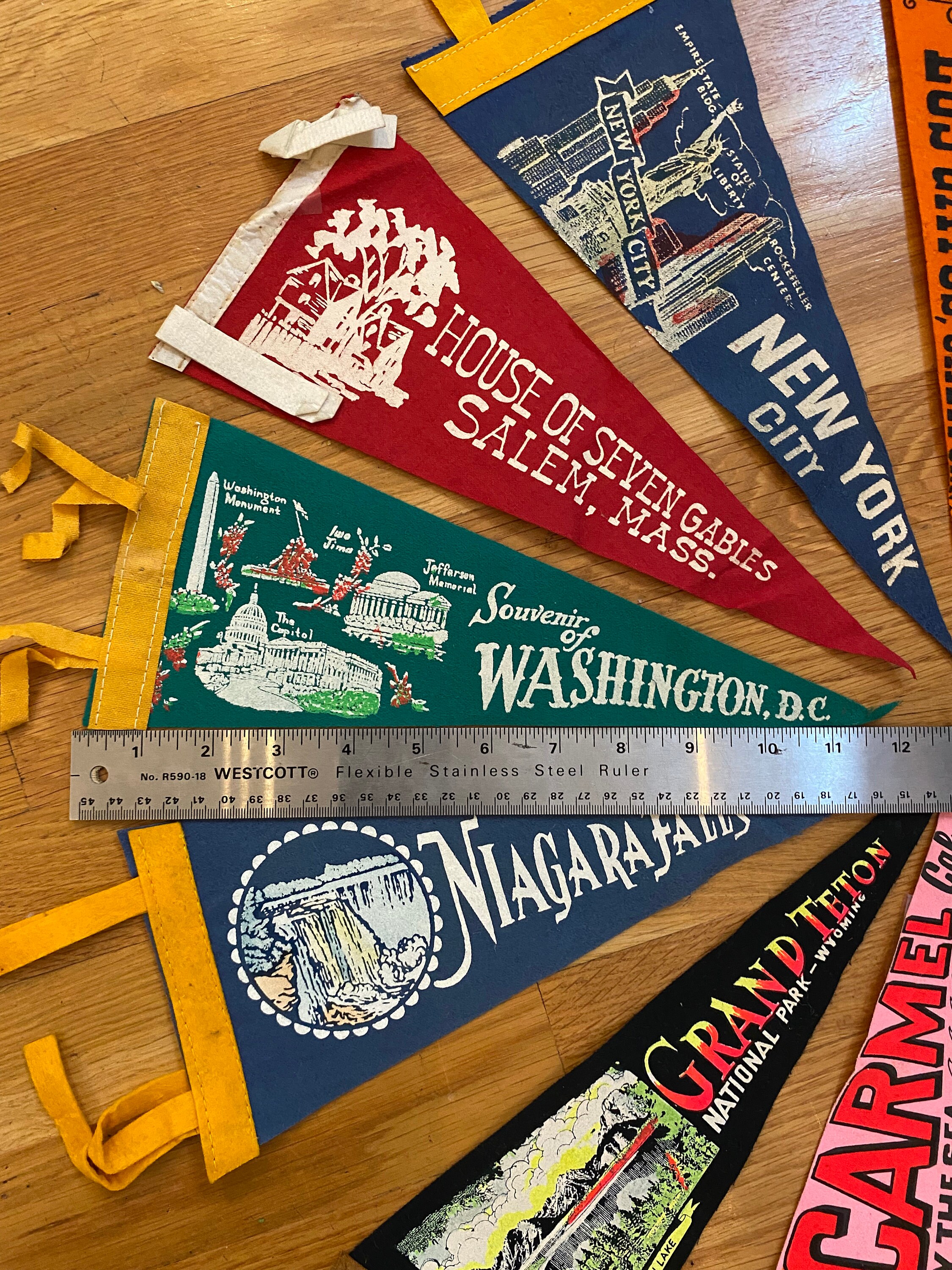 Various Vintage Souvenir Pennants Etsy