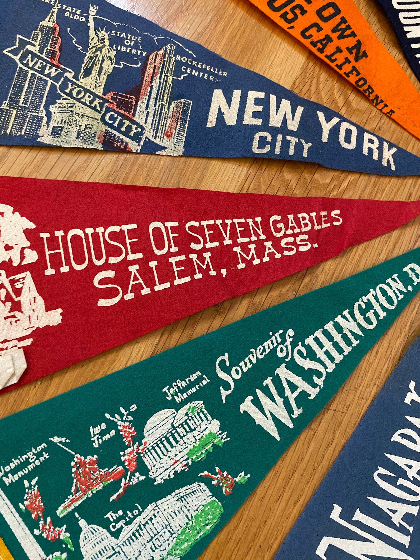 Various Vintage Souvenir Pennants Etsy