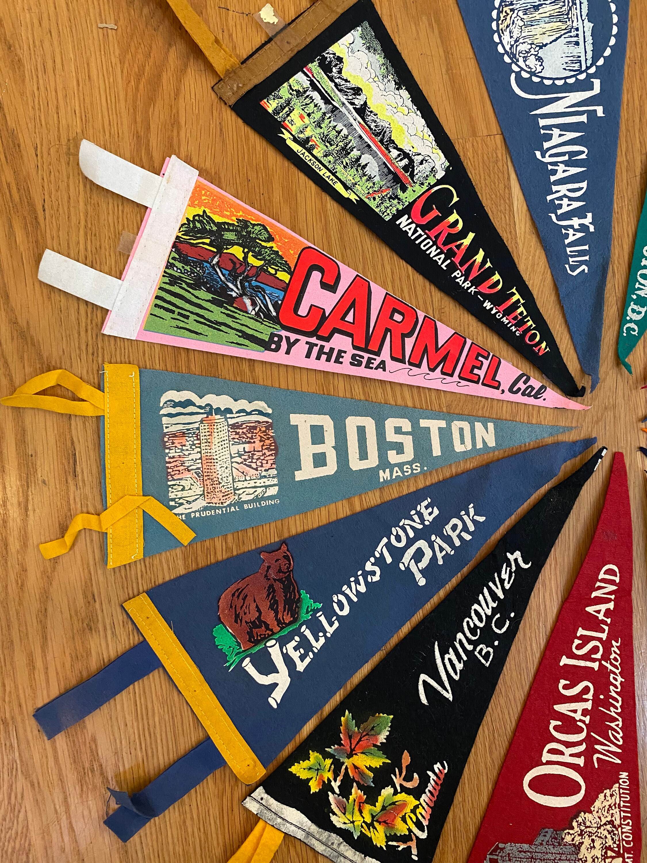 Various Vintage Souvenir Pennants Etsy