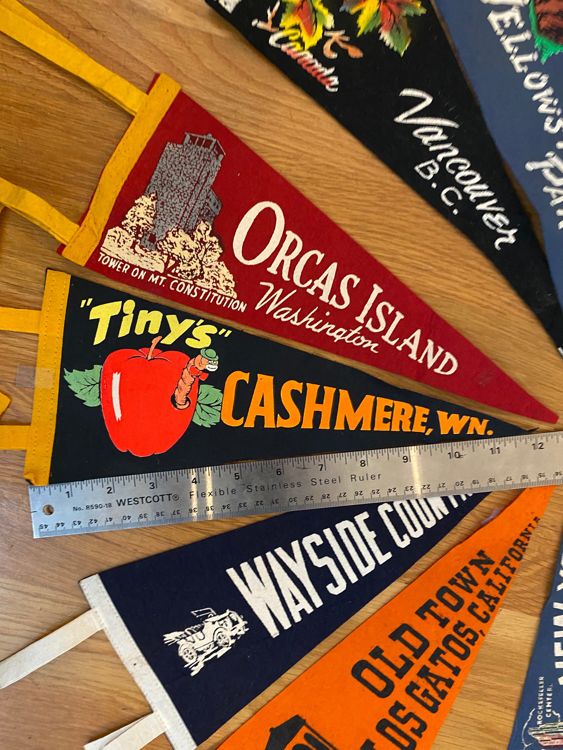 Various Vintage Souvenir Pennants Etsy