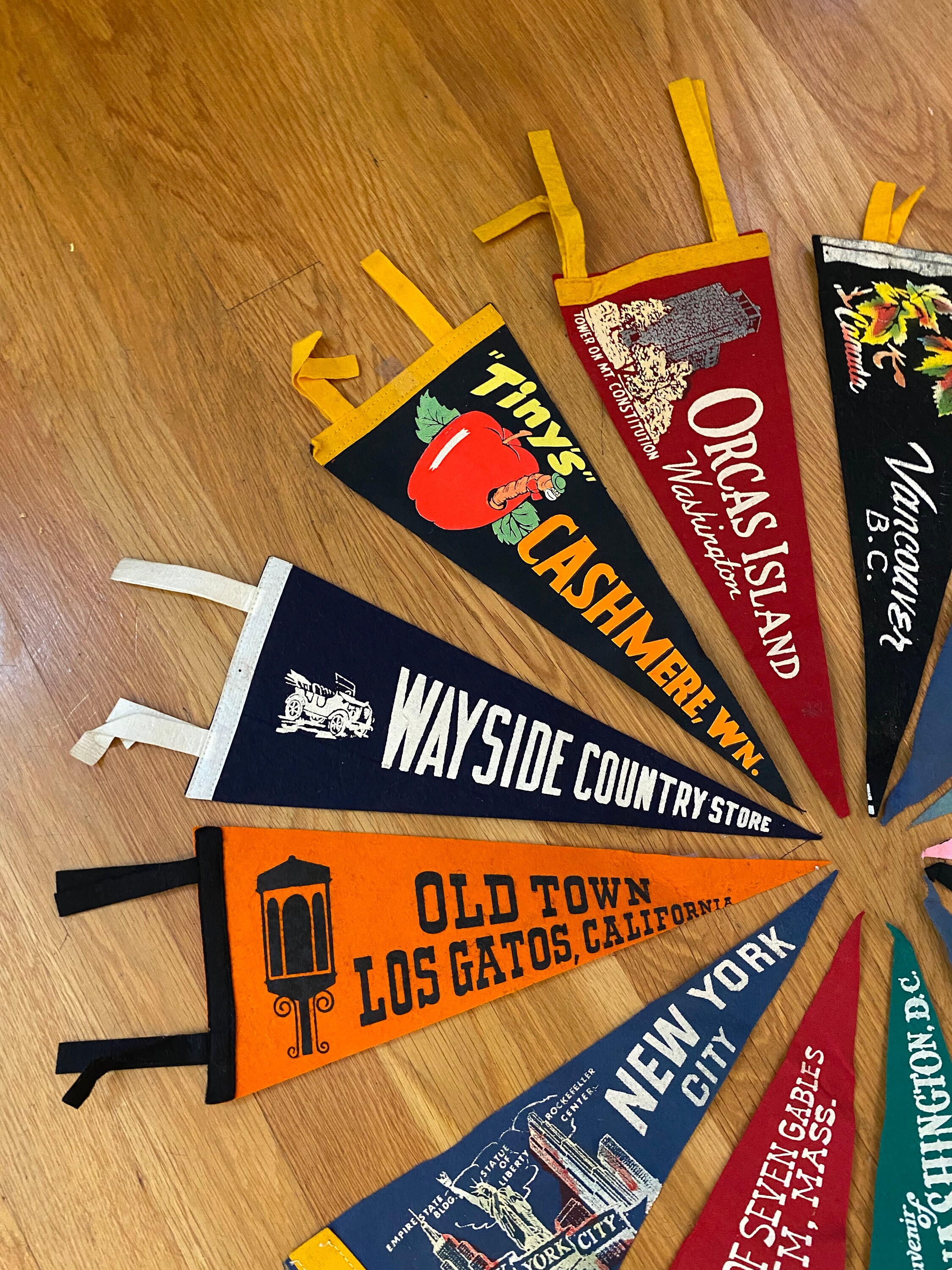 Various Vintage Souvenir Pennants Etsy