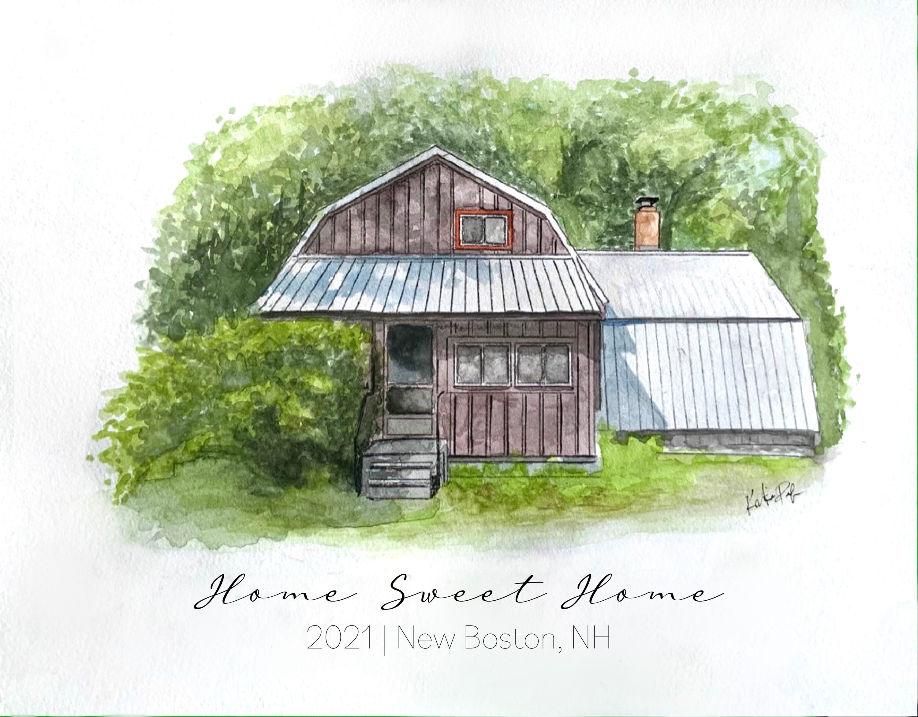 Custom Hand Painted Watercolor House Portrait - Etsy