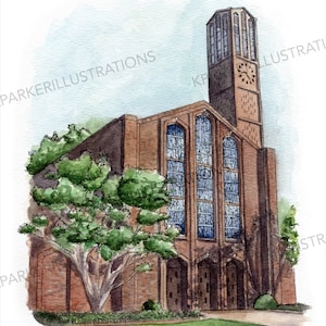 Chapel of Memories Watercolor Print