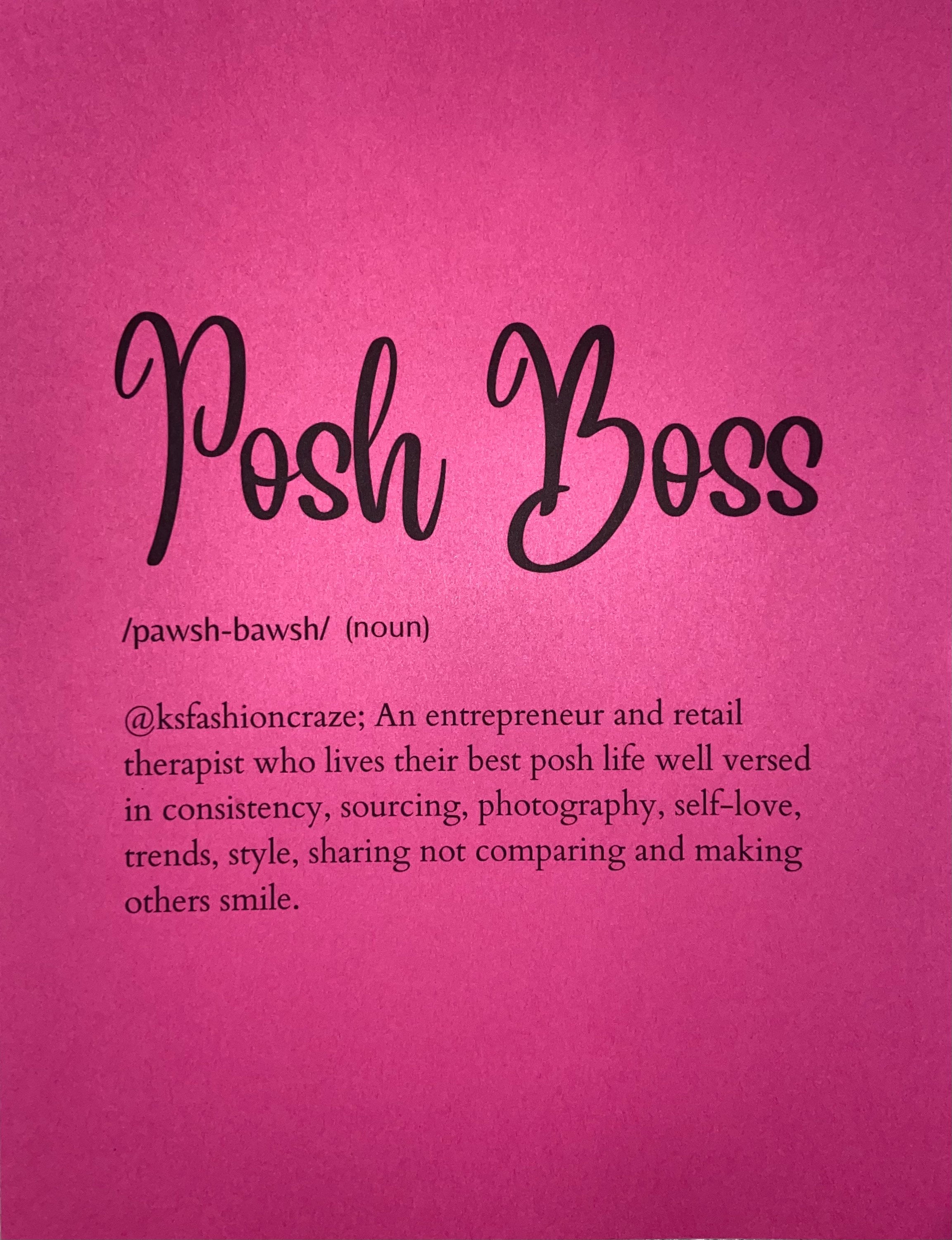 Posh Boss Poshmark Definition Print - Etsy