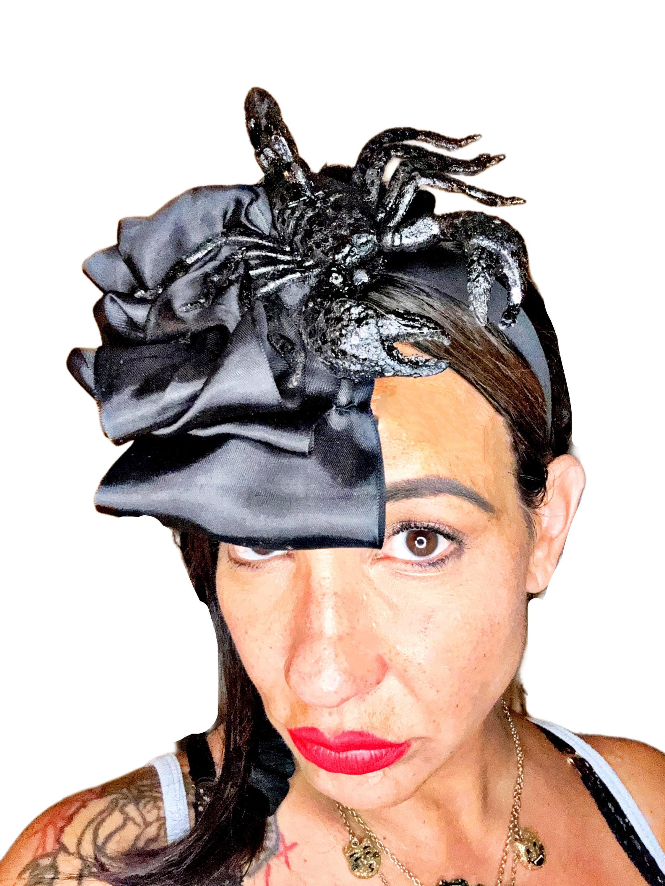 The Striking Scorpion, Satin & Feather Elegance Headband  display picture 3