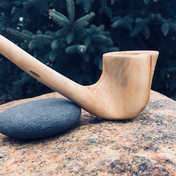 Handmade Wooden Tobacco Pipe for Smoking/Birch/The Smooth & Easy Collection