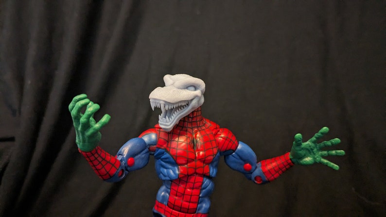 1/12 3D Printed Lizard Head & Feet Combo Sculpt Spider Villain - Etsy
