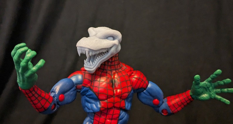 1/12 3D Printed Lizard Head Sculpt Spider Villain - Etsy