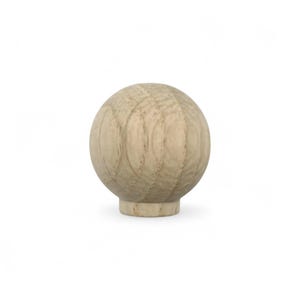 23 mm eikenhouten kastknop met ronde bol