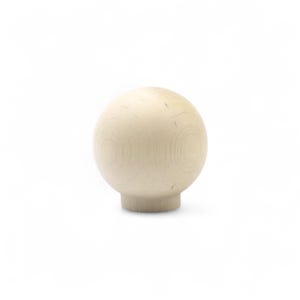 23 mm berkenhouten kastknop met ronde bol