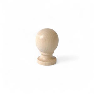 Tirador redondo para armario de madera de abedul de 33 mm