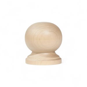 Runder Schrankknopf aus Birkenholz, 42 mm
