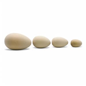 Huevos de madera pre-lijados hechos de madera dura natural para decoraciones de Pascua y pintura decoupage