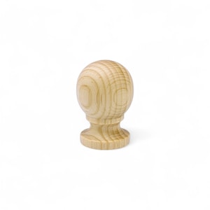 Pomello rotondo per mobile in legno di pino da 33 mm