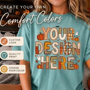 Comfort Colors Custom Logo T-Shirt, Personalized Cotton Tee, Your Business Logo Or Brand Shirt, Custom Design Shirt