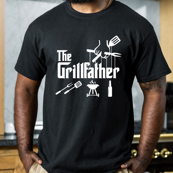 The Grillfather Shirt, Grilling Dad Shirts, Dad Barbecue T-Shirt, Father's Day Gift, Funny Dad Tshirt, Tees For Dad, Gifts For Him, Dad Tee