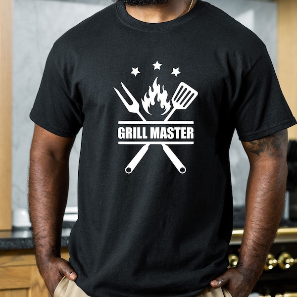 The Grill Master T-Shirt, Funny BBQ Gifts For Dad From Daughter, Father's Day Gift, BBQ Meat Chicken Lover Shirt, Dad Shirts, Grilling Tees