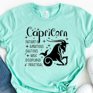 Capricorn Shirt | Zodiac Sign Tshirt | Capricorn Zodiac T-Shirt | Capricon Birthday Tee | Gift for Capricorn | Astrology Personality Outfit