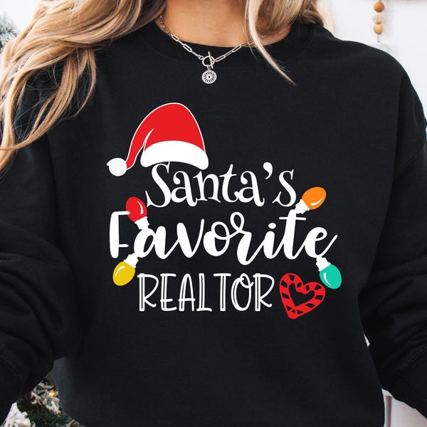 Santas Favorite Realtor Shirt | Christmas Realtor Shirt | Cute Holiday Tees | Christmas Realtor Gift | Winter Realtor Shirt