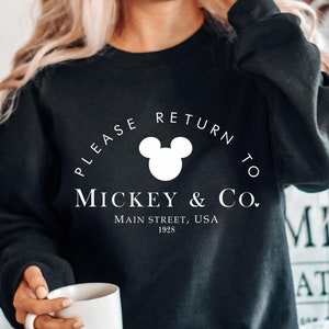 Please Return To Mickey Co T-Shirt - Women Mickey Shirt - Mickey Business Shirt - Mickey Vacation T-Shirt - Mickey Est 1928 Shirt